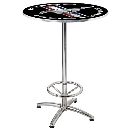 Ford Round Mustang Cafe Table, 7 in., Black