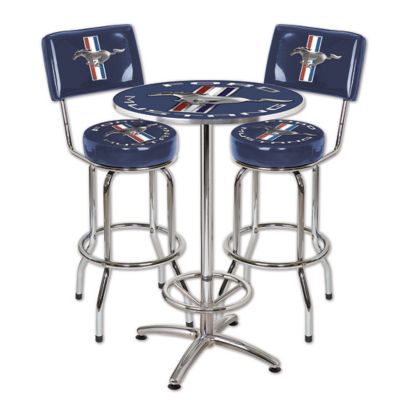 Image showing  Round Mustang Cafe Table, 7 in., Black