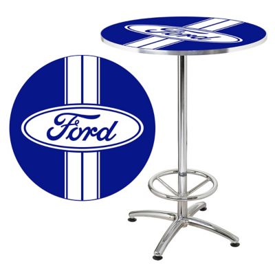 Image showing  Round Stripes Cafe Table, 41 in.