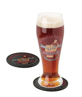 The Busted Knuckle Garage 22 oz. Pilsner Glass Set