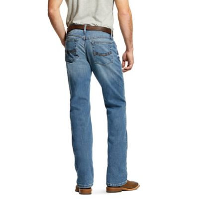 Image showing  Men's Relaxed Fit Mid-Rise M4 Sawyer Legacy Stackable Straight Leg Jeans