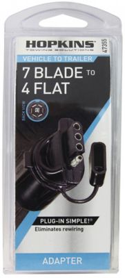 Image showing 9 th Hopkins Towing Solutions 7-RV Blade to 4-Wire Flat Adapter