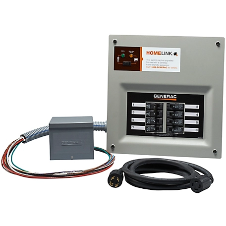 Generac Homelink 30A Manual Transfer Switch Kit with Resin, Pib and Cord