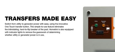 Image showing  Homelink 30A Manual Transfer Switch Kit, Resin, PIB and Cord