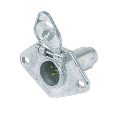 Hopkins Towing Solutions 6-Pole Round Vehicle Side Connector, Metal