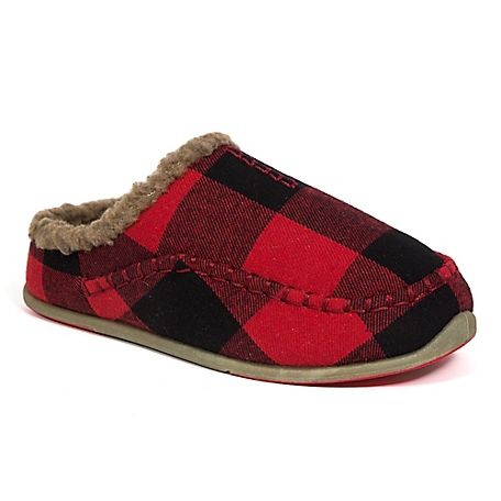 Deer Stags Boys' Lil Nordic Slippers, Plaid