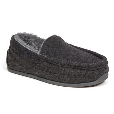 Deer Stags Boys' Lil Spun Slippers, Dark Gray