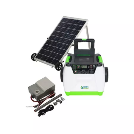 Nature's Generator 1800/1440 Watt Solar Powered Gold PE Generator System Includes Generator Solar Panel and Power Transfer Kit Solar Generators