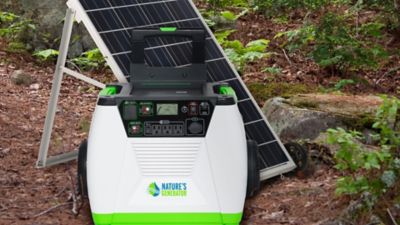 Image showing 8 th Nature's Generator 1,800/1,440 W Solar Powered Gold PE Generator System, Includes Generator, Solar Panel, Power Transfer Kit