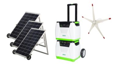 Nature's Generator 1,800/1,440-Watt Solar Powered Platinum WE Generator System, Generator, Power Pod, 3 Solar Panels, Turbine