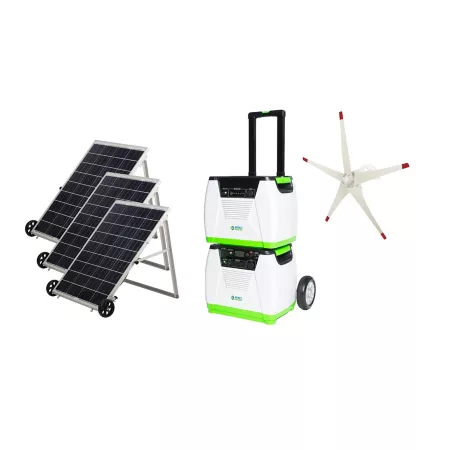 Nature's Generator 1800/1440 Watt Platinum WE Solar Powered Generator System Generator Power Module 3 Solar Panels Turbine Solar Generators