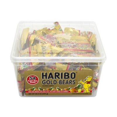 Haribo Gold Gummy Bear Candy Snack Size Packs, 54 ct.