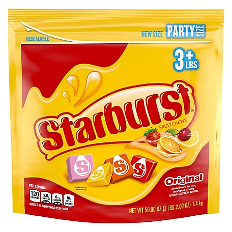 Starburst Original Fruit Chews Candy, 50 oz. Party Bag