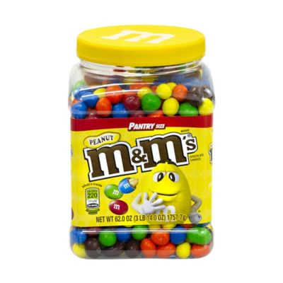 M&M's Milk Chocolate Peanut M&M's Candies Jar, 62 oz.