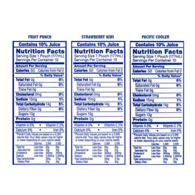 Image showing  Fruit Juice Drink Pouches Variety Pack, 6 oz., 40 ct.