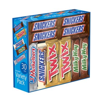 Mars Chocolate Full-Size Candy Bars, 5 Assorted Flavors, 55 oz., 30 ct.