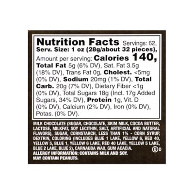 Image showing  Milk Chocolate Original Candies Jar, 62 oz., Approximately 400 ct. Per Pound
