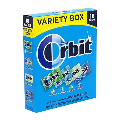 Orbit Sugar-Free Mint Gum Variety, 4 Varieties, 18 ct.