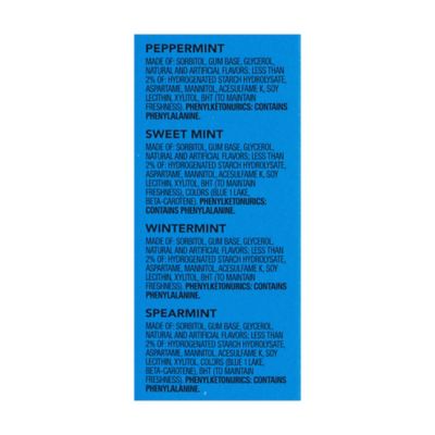 Image showing  Sugar-Free Mint Gum Variety, 4 Varieties, 18 ct.