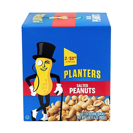 Planters Salted Peanuts, 18 ct., 175 oz.