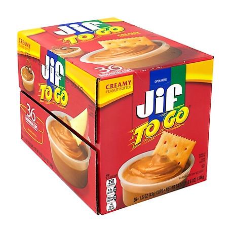 Jif Peanut Butter To-Go Dippi Cups, 1.5 oz., 36 ct.