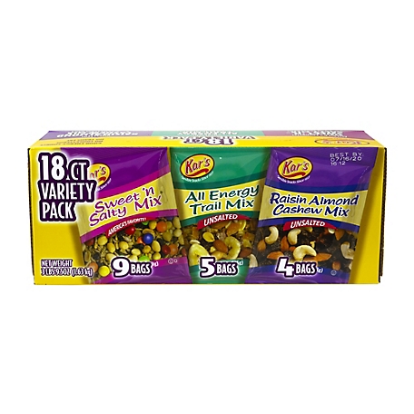 Kar's Nuts Trail Mix Variety pk., 3 Flavors, 18 ct.