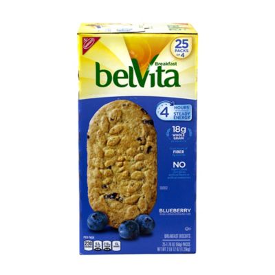 belVita Blueberry Breakfast Biscuits, 4 Per Pack, 25 ct.