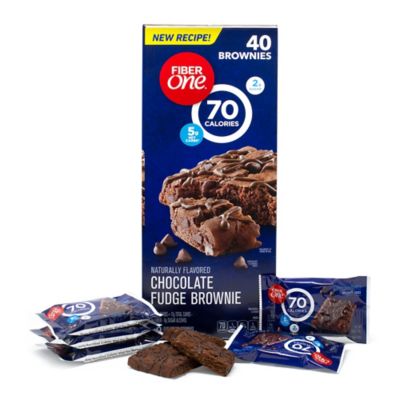 FIBER One 90 Calorie Chocolate Fudge Healthy Brownies, 40 ct.