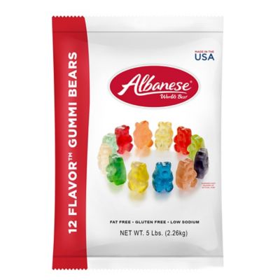 Albanese Confectionery 12-Flavor Assorted Gourmet Gummi Bears, 5 lb. Pouch