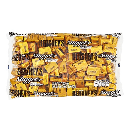 Hershey's Nuggets Milk Chocolate Candy with Toffee and Almonds, Gold