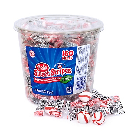 Bob's Sweet Stripes Soft Peppermint Candy, 160 ct., 28 oz.