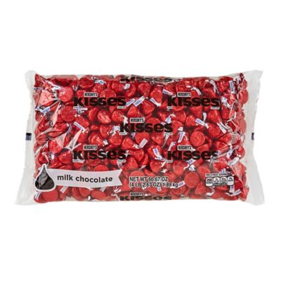 Hershey's KISSES Milk Chocolate Candy, Red
