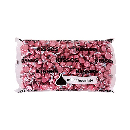 Hershey's KISSES Milk Chocolate Candy, Pink, 6.67 oz.