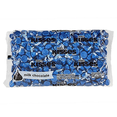 Hershey's KISSES Milk Chocolate Candy, Dark Blue