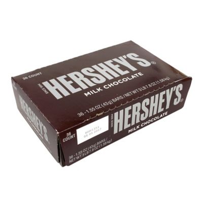 Hershey's Milk Chocolate Standard Bar 36 Count 1.55 Oz