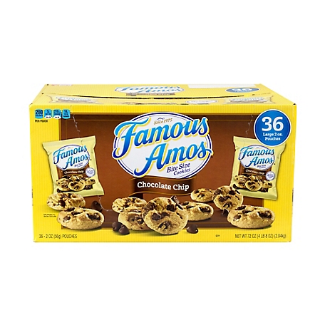 Famous Amos Chocolate Chip Cookies, 2 oz., 36 ct.