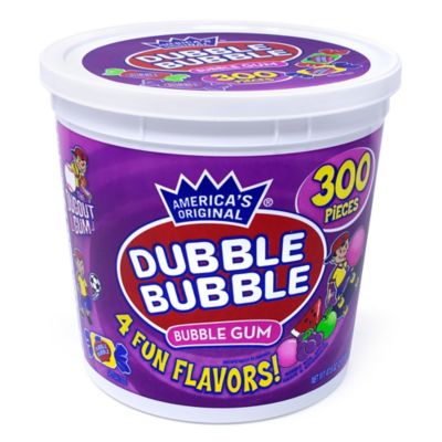 Image showing  Assorted 4-Flavor Twist Bulk Bubble Gum Tub, 300 ct.