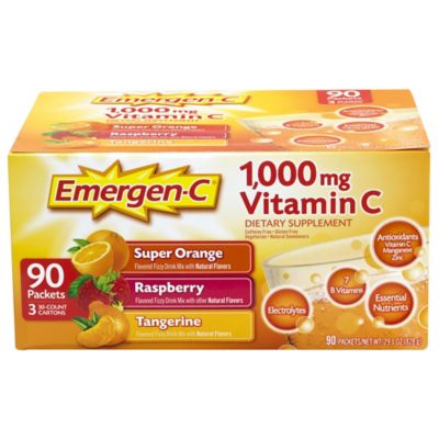 Emergen-C 1,000 mg Vitamin C Dietary Supplement Drink Mix Variety Pack, 90 ct., 220-00753