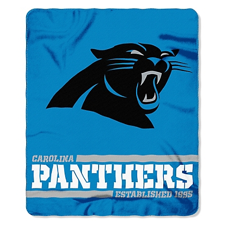 Northwest Fleece Carolina Panthers Throw Blanket, 50 in. x 60 in., Split Wide