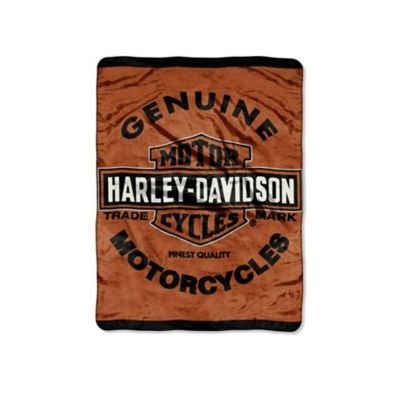 harley davidson plush blanket