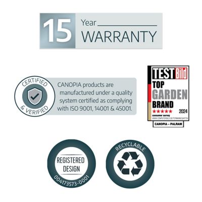 Image showing 9 th Canopia by Palram 11 ft. x 9 ft. Yukon Shed, Gray