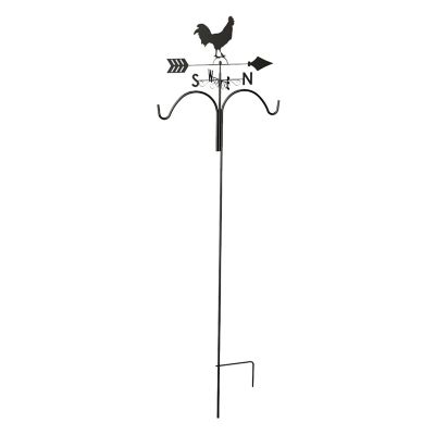 Royal Wing Rooster Shepherd Hook, 78 in., Black