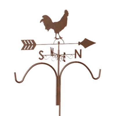 Image showing  78 in. Steel Rooster Shepherd Hook, Black