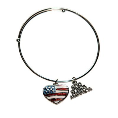 Buddy G's God Bless America Bangle Charm Bracelet at Tractor Supply Co.