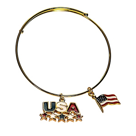 Buddy G's USA Bangle Charm Bracelet