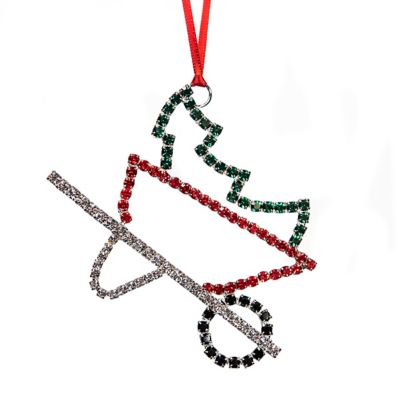 Buddy G's Wheelbarrow & Tree Rhinestone Ornament