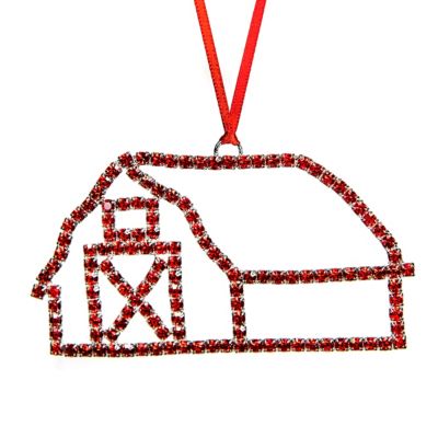 Buddy G's Rhinestone Barn Ornament