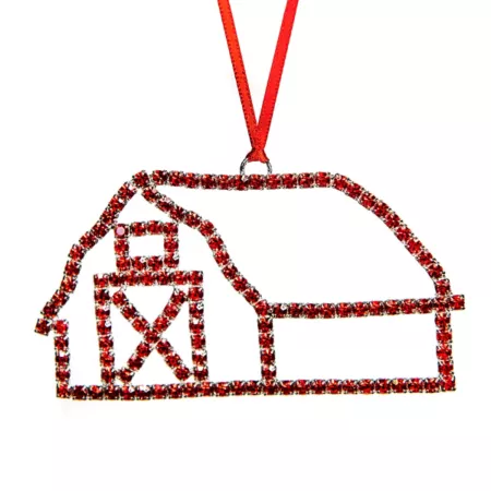 Buddy G Rhinestone Barn Christmas Ornament Christmas Ornaments & Tree Toppers