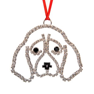 Buddy G's Rhinestone Beagle Dog Ornament