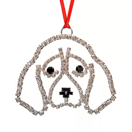 Buddy G Rhinestone Beagle Dog Ornament Christmas Ornaments & Tree Toppers